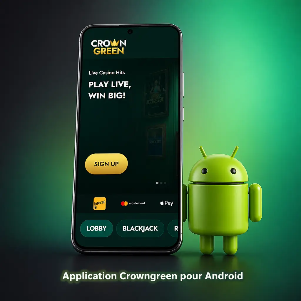 Application Crowngreen pour Android gratuite – paris mobiles et jeux de casino disponibles partout