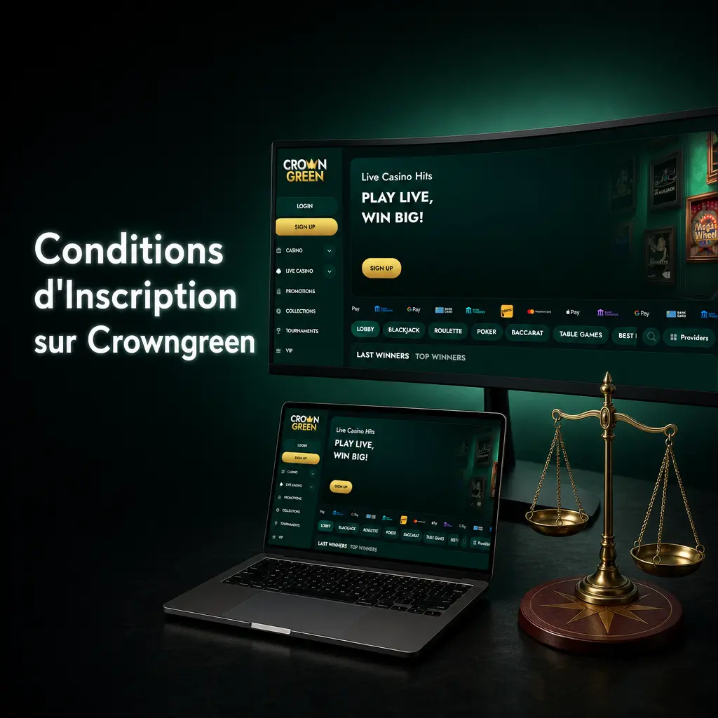Conditions d'inscription Crowngreen : âge légal, vérification KYC et règles pour les joueurs canadiens en 2026