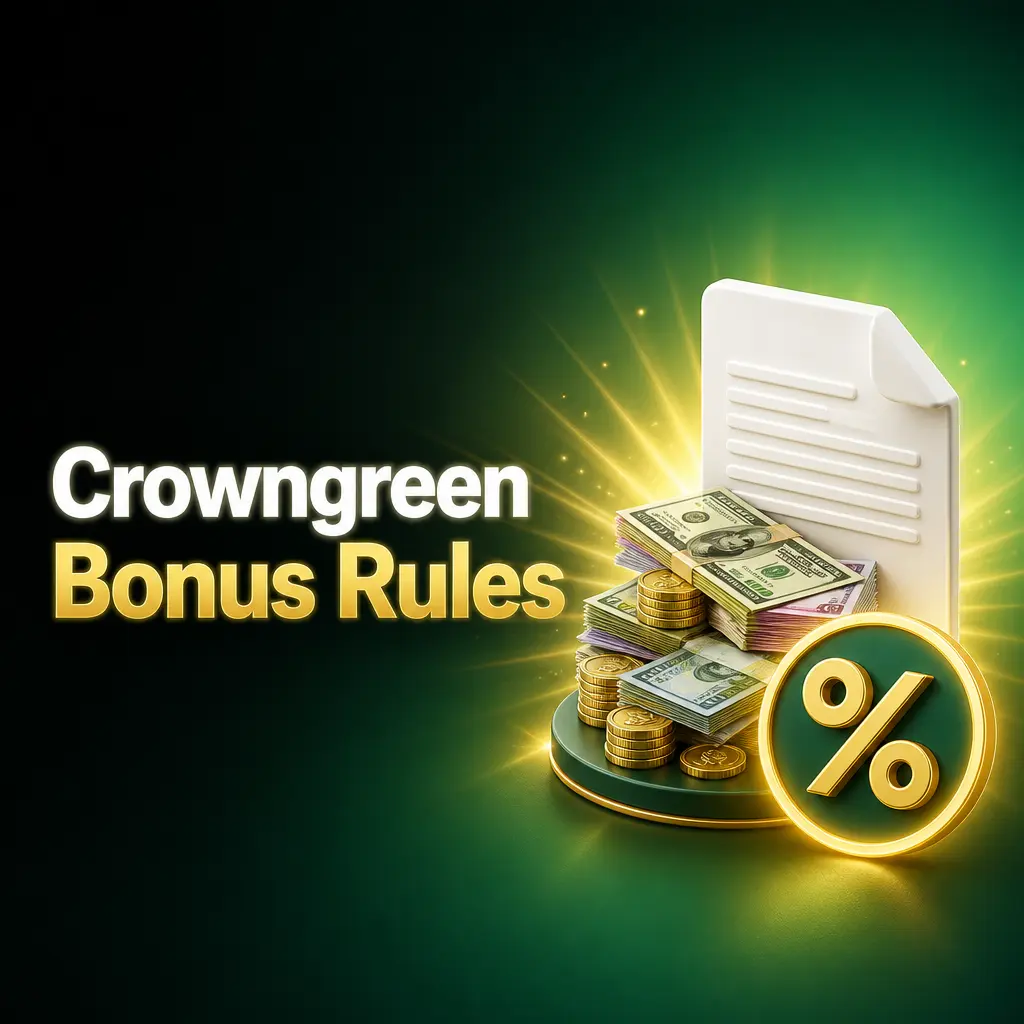Crowngreen bonus rules covering wagering requirements, eligibility, deposit minimums, and validity for Canadian players