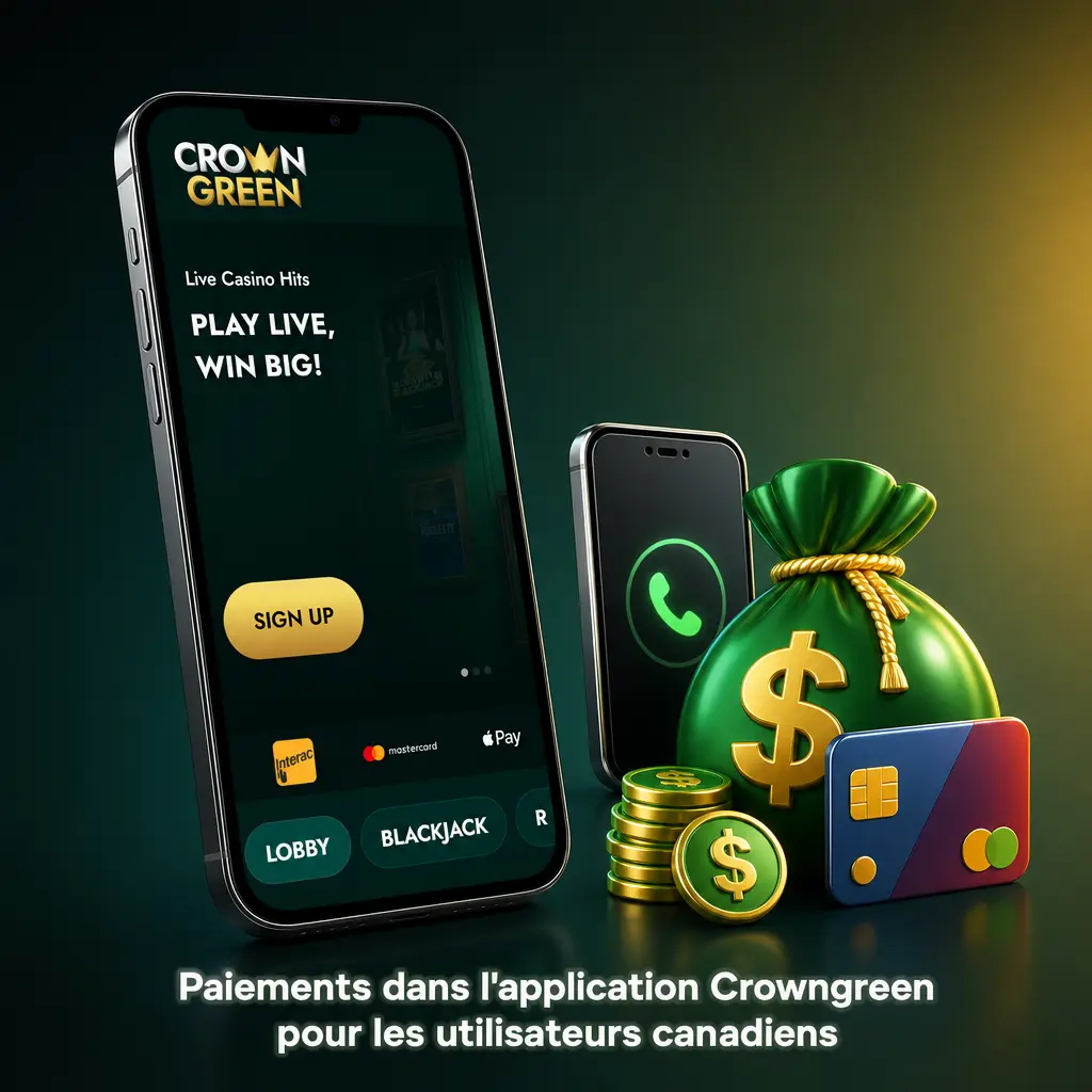 Options de paiement Crowngreen pour joueurs canadiens : Visa, Mastercard, Interac, Skrill et plus, dépôt min. 10 CAD