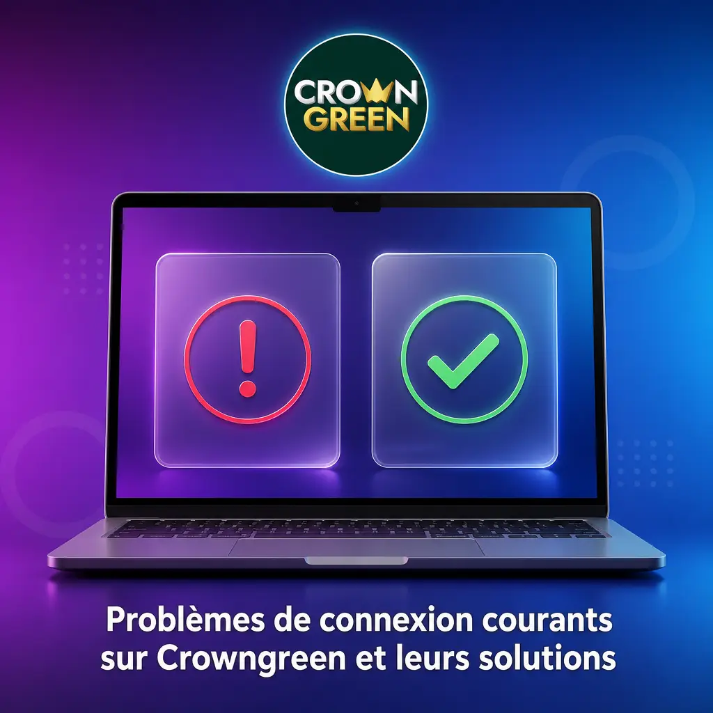 Tableau des problèmes de connexion courants sur Crowngreen et leurs solutions techniques et de compte